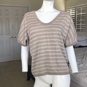 Ann Taylor loft Kimono top blouse size S Metallic